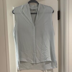 Elie Tahari Light Gray Sleeveless Blouse